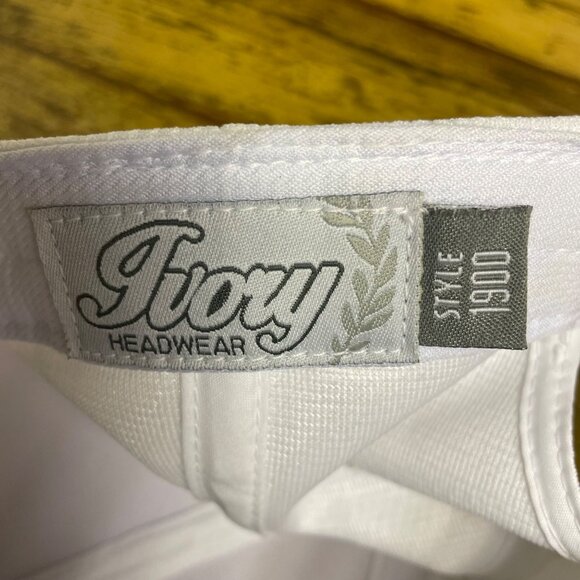 Ivory Headwear JGUN Style 1900 Adjustable Cap Hat White OS - Picture 6 of 6